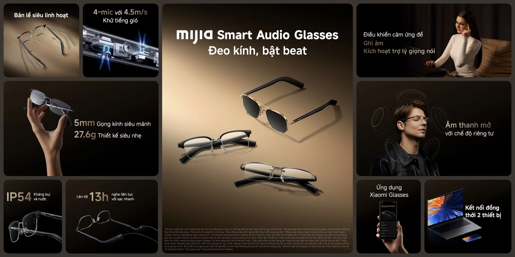 Review k&iacute;nh nghe nhạc Xiaomi Mijia Smart Audio Glasses